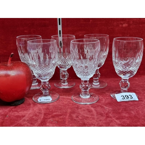 A Set Of Six Vintage Waterford Crystal Stemmed Glasses In The Colleen Pattern These Liqueur Style G