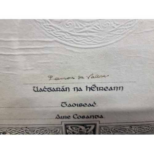 64 - A fantastic historical document relating to the Irish Volunteers, dating to 1961. Hand signed by the... 