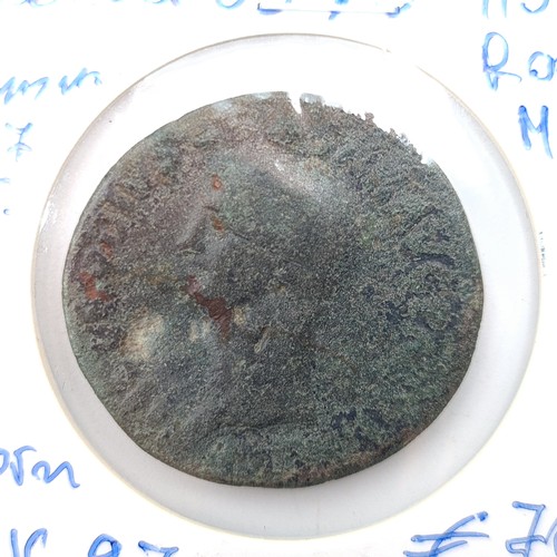 27 - A Claudius A.S Rome Mint 71-50 A.D coin, with further detail to sleeve.