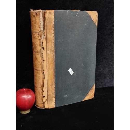 215 - A rare antique  Irish leather-bound hardback account miller's ledger dating to late 19th century reg... 