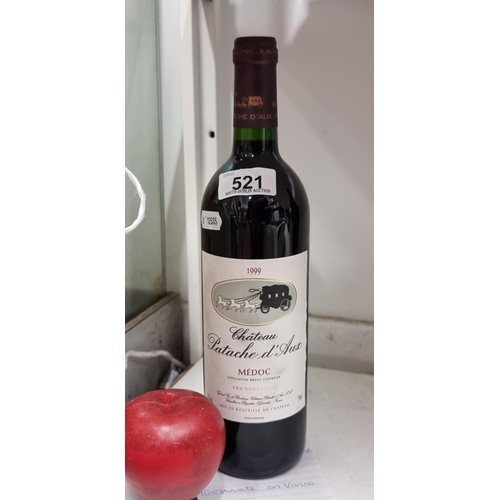 521 - A sealed bottle of 1999 Chateau Patache d'Aux Médoc. A Cru Bourgeois, 75cl.