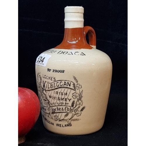 534 - Star Lot : A sealed stoneware jug of Locke's Kilbeggan Irish Whiskey. Distilled and bottled by John ... 