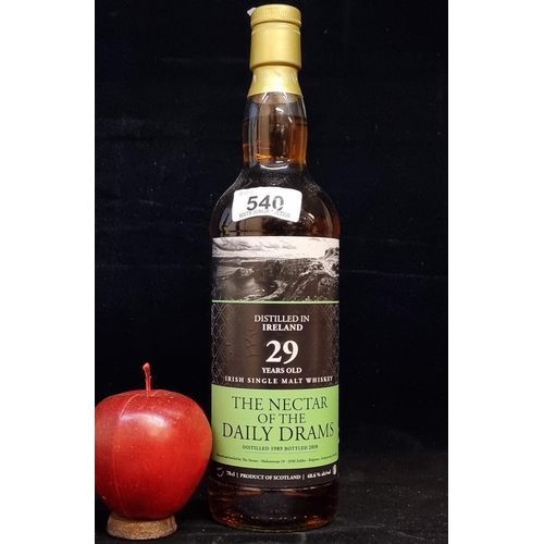 540 - Star Lot : A rare sealed bottle of The Nectar of Daily Drams, 29 Years Old Irish Single Malt Whiskey... 