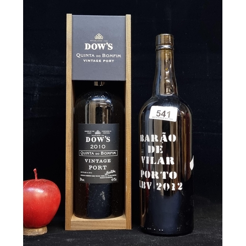 541 - Two beautiful sealed bottles of Port. Including a Dow's 2010 Quinta Do Bomfin Vintage Port. Bottled ... 