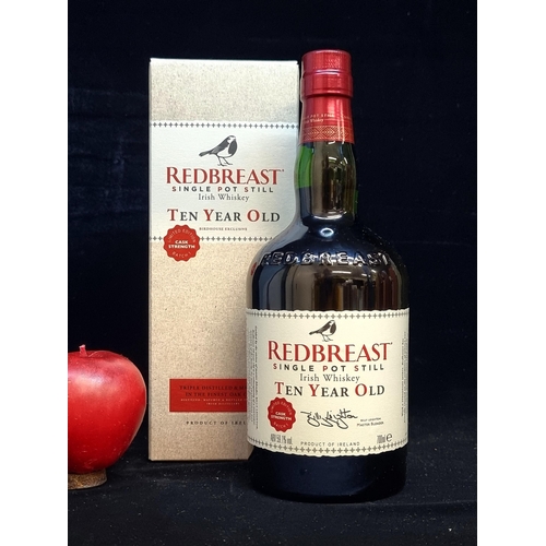 562 - A sealed bottle of Redbreast Single Pot Still Ten Year Old Irish Whiskey. A limited edition cask str... 