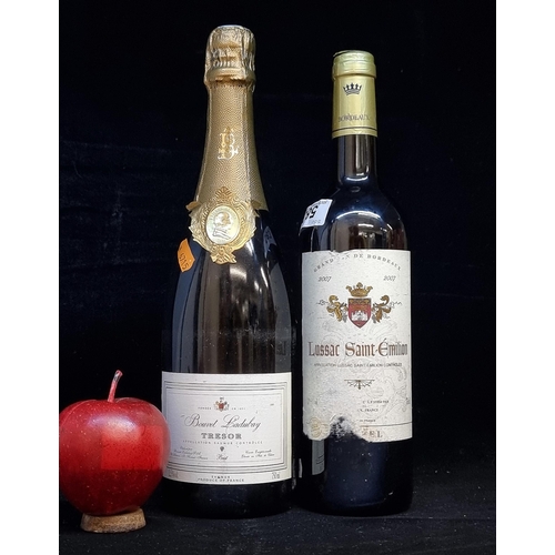 583 - Two 75cl bottles of sealed wine including a 1999 Bouvet Ladubay Tresor along with a 2007 Lussac Sain... 