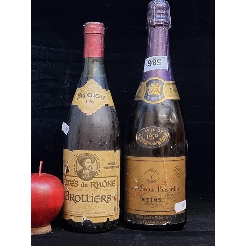 586 - Two vintage sealed bottles of wine including a 75cl 1979 Veuve Clicquot Ponsardin (RRP €231.88  at w... 