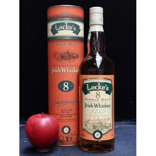 632 - A 70cl sealed bottle of Locke's single malt Irish Whiskey, aged in oak casks and specially selected.... 