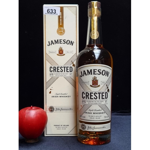 633 - A sealed 70cl bottle of Jameson Crested Irish Whiskey. In original presentation case. Retails €43 on... 