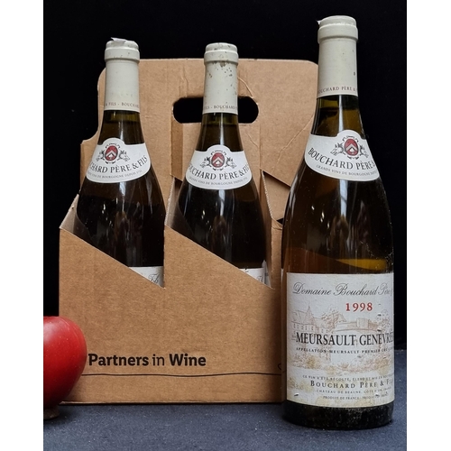 639 - Star Lot : 6 Bottles, 1998 Meursault Domaine Bouchard Pere & Fils, a lovely Burgandy! All seals inta... 