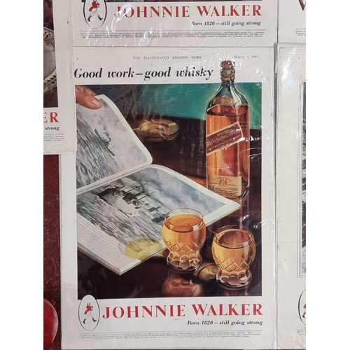 501 - A beautiful selection of ten original 1940s advertisements for Whiskey. Consisting of nine examples ... 