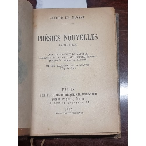 232 - Five lovely hardback antique French books, including 