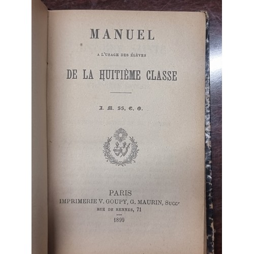 232 - Five lovely hardback antique French books, including 