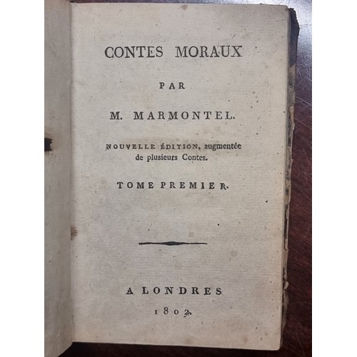 232 - Five lovely hardback antique French books, including 