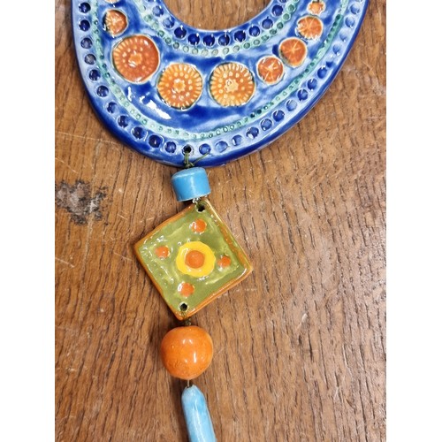 110 - Star Lot : A charming very rare eclectic ceramic mobile by John Ffrench for Arklow Studio Pottery. A... 