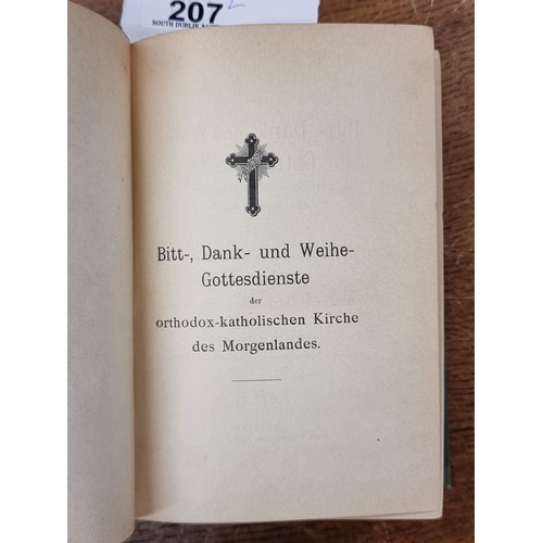 207 - Two antique hardback books including German translations of Orthodox Slavic text based on original G... 