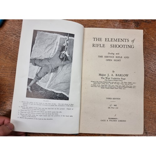 217 - A vintage hardback edition of 'The Elements of Rifle Shooting' by Major J. A. Barlow. Published by G... 