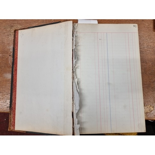 215 - A rare antique  Irish leather-bound hardback account miller's ledger dating to late 19th century reg... 