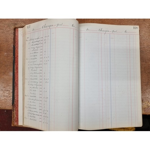 215 - A rare antique  Irish leather-bound hardback account miller's ledger dating to late 19th century reg... 