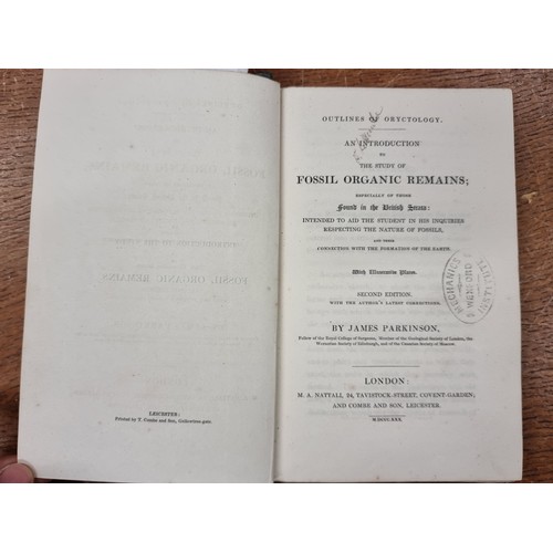 219 - An antique hardback book titled 'An Introduction to the Study of Fossil Organic Remains' by James Pa... 