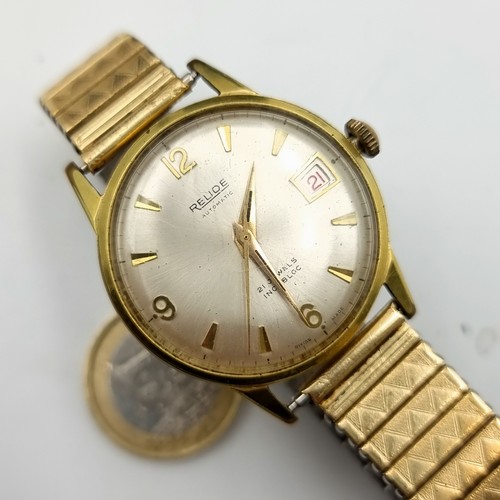 879 - A Relide Swiss automatic 21 jewel wristwatch with incabloc movement with subsidiary second hand and ... 