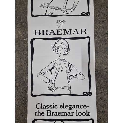 866 - Two very long advertising paper rolls for Braemar reading 