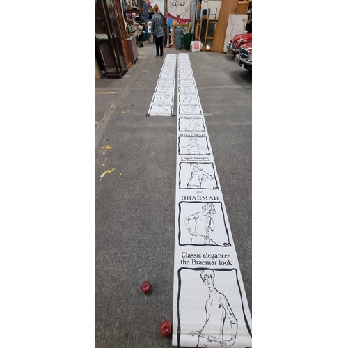 866 - Two very long advertising paper rolls for Braemar reading 