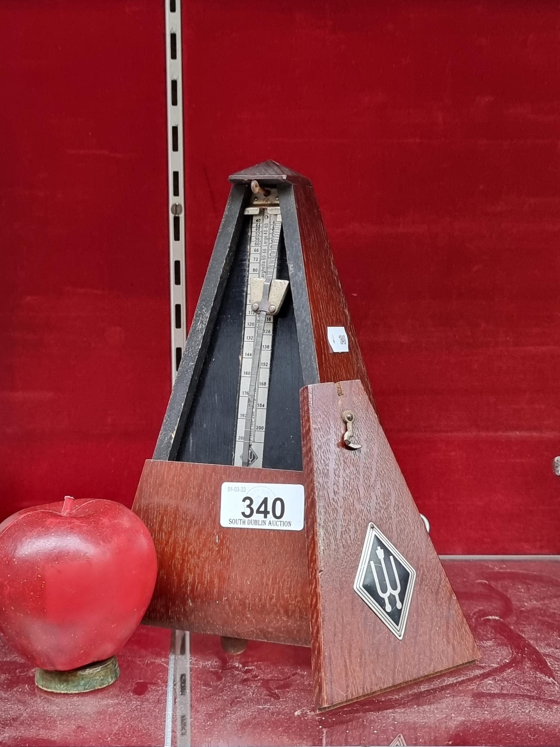 A Handsome Vintage Metronome Made By Wittner Housed In A Lovely Wooden 