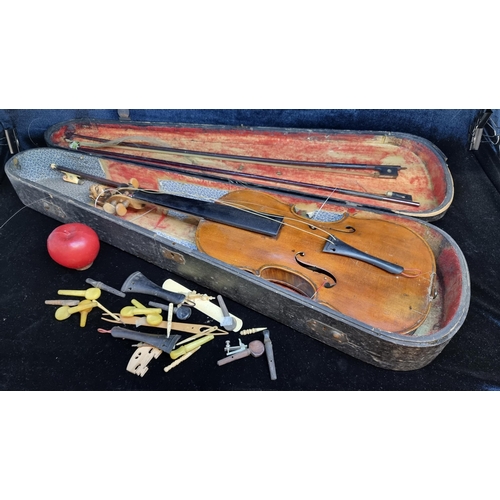 129 - Star Lot: an incredible antique Henry Betts violin dating to the early 19th century. Features incred... 