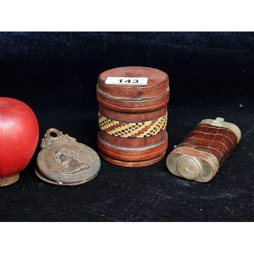 143 - Three vintage items including a charming Eveready flash light torch with bullseye glass and genuine ... 