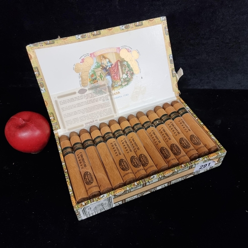 291 - A box of 25 Romeo & Julietta Habana Cedros de Luxe No. 3 Cuban cigars, ring gauge 42, size petite co... 