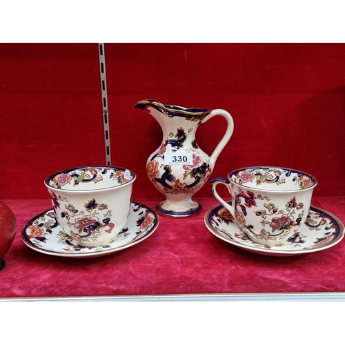 330 - Five beautiful pieces of Mason's Ironstone china in their iconic 'Mandalay' pattern. Comprising of a... 