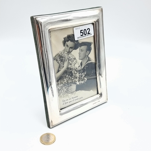 502 - A fine example of an Irish silver glazed photo frame. Hallmarked Dublin, circa 1999. The following l... 