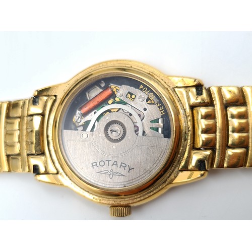 29 - A handsome Rotary Swiss made Gentleman's watch, set with sweep second hand and date just, together w... 