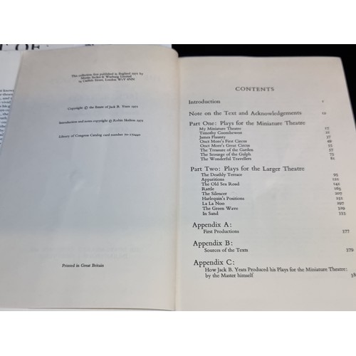 168 - Two hardback books covering the work of Jack B Yeats (1871-1957). Including ''The Collected Plays of... 