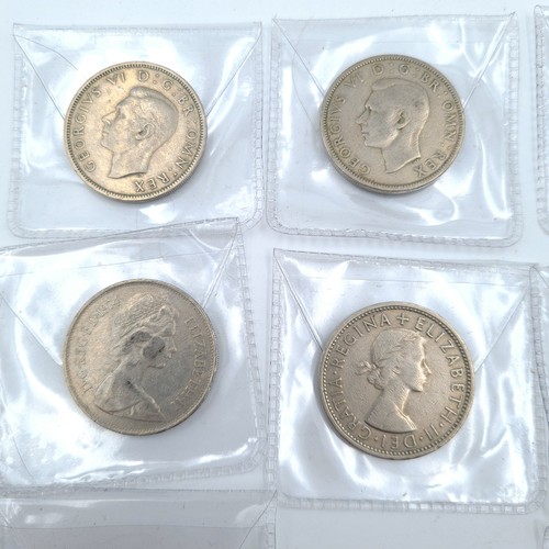 804 - Nineteen collectable coins including a Silver 2 Francs French Coin featuring the figure of the 'La S... 