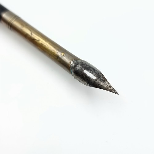 507 - An unusual Stanhope Irish pen, set with a hand carved ebonised bog oak body and featuring a handsome... 