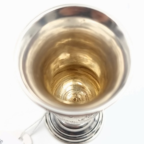 513 - A great example of a Kiddich cup, with a graduated base and beautiful etched detailing to body. Hall... 