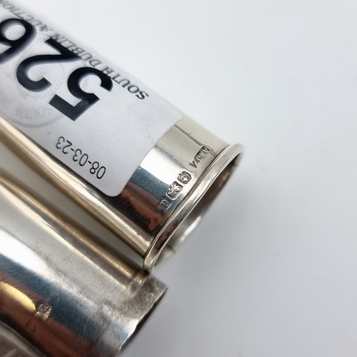 526 - A vintage sterling silver cigar holder. Hallmarked Birmingham, 1903. Length: 14cm. Weight: 27.05 gra... 