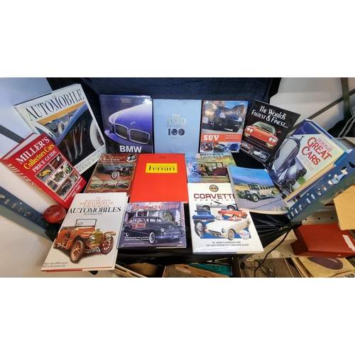 142 - A selection of fourteen books on the subject of cars and automobiles including 'The Ultimate History... 