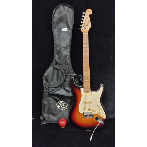 240 - A brilliant SX Standard series electric guitar with original soft carry case. Another example of thi... 