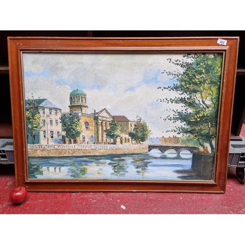 302 - Star Lot: A fantastic very large original oil on canvas painting titled 