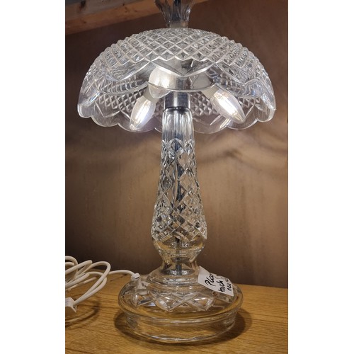 152 - Star Lot - A fabulous pair of Waterford Crystal table lamps in the Achillbeg Hurricane series. H47.5... 