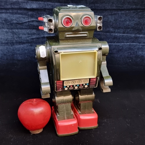 139 - A great vintage 1960s robot from the brand HC. With articulated limbs and original stickers. This ex... 