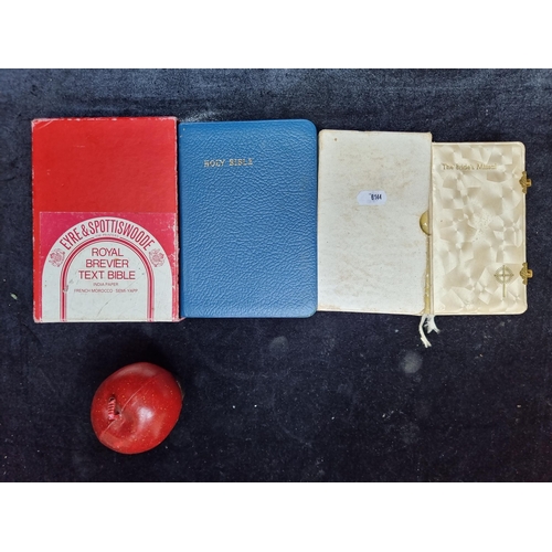 328 - Two vintage ecclesiastical books including a beautifully bound The Bride Missal honouring the marrai... 