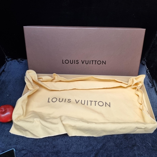 344 - An authentic Louis Vuitton empty branded box and Louis Vuitton branded dustbag. Good size would take... 