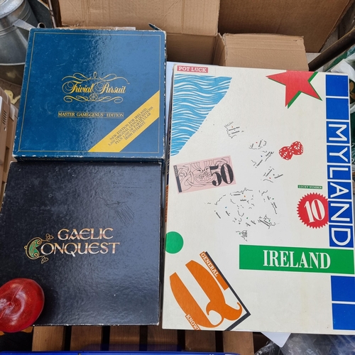 397 - A collection of three Irish board games including Trivial Pursuit, Gaelic Conquest and My Land Irela... 