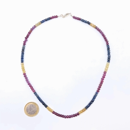 533 - Star lot : A Cabochon cut single strand multi-coloured necklace, set with a sterling silver lobster ... 