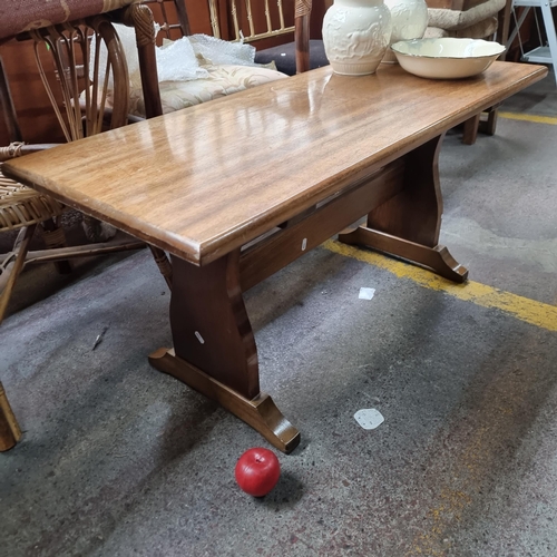 631 - A solid Elm  coffee table with sleek and elegant design. Heavy super quality