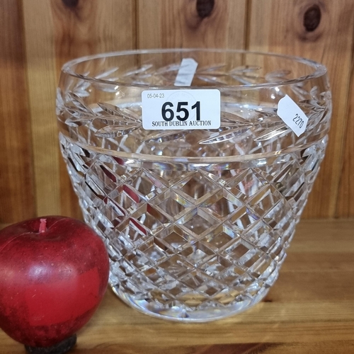 651 - A large vintage  beautiful Waterford Crystal ice bucket in the 